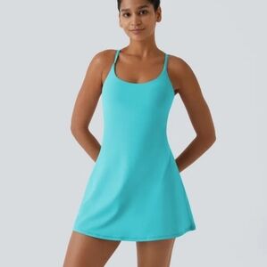 HALARA Women's Mini Dress in Aqua Blue